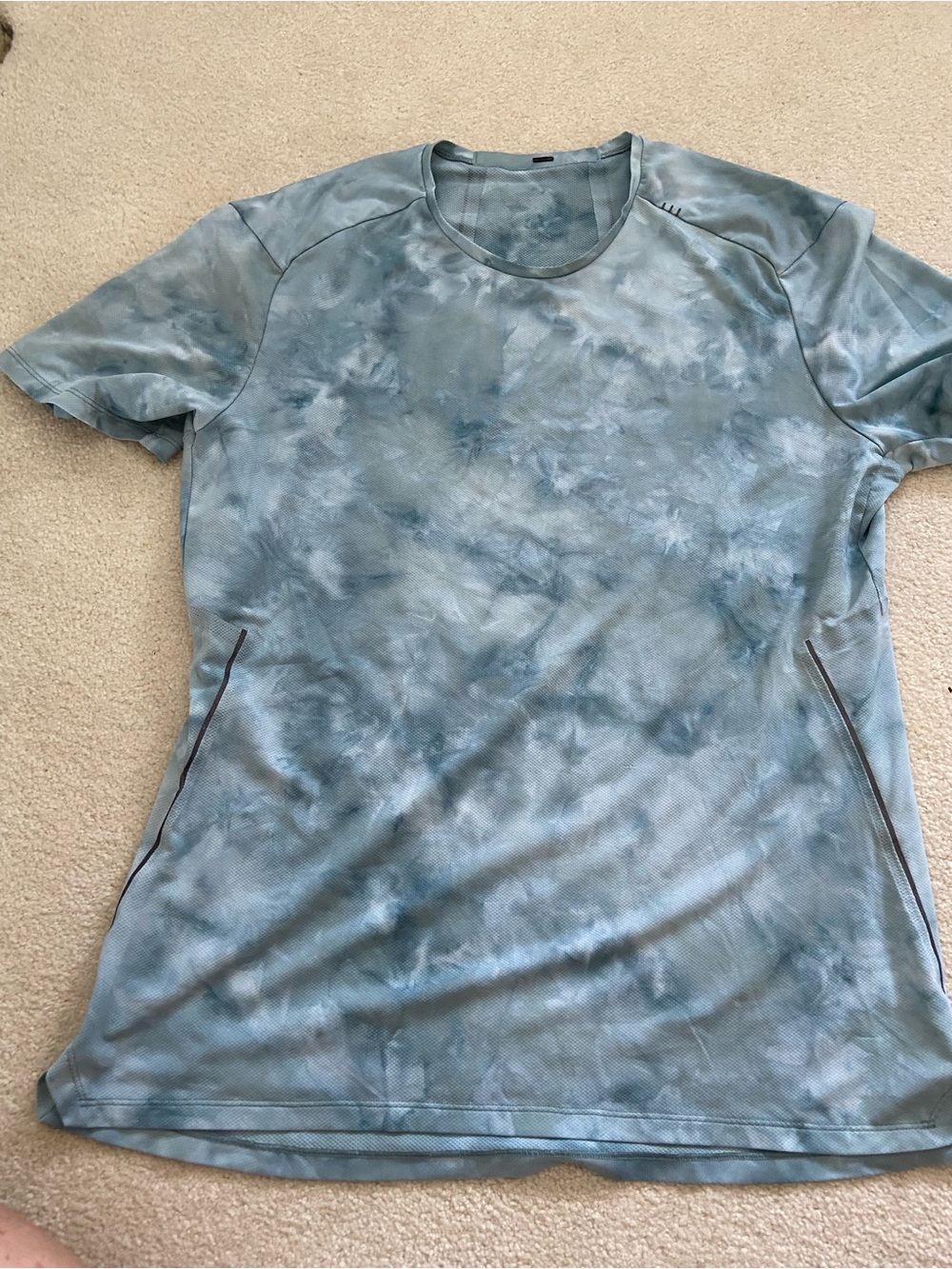Lululemon Fast and Free short sleeve light Blue Tie-Dye Active Tee size L